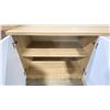 Image 3 : NATURAL WOOD LOOK / WHITE 4 DOOR 72"W X 24"D X 28 1/2"H STORAGE CREDENZA