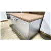 Image 2 : GREY METAL SINGLE DRAWER STORAGE SEATING PEDESTAL 36"W X 24"D X 17"H