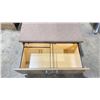 Image 2 : NATURAL WOOD LOOK SINGLE DRAWER STORAGE SEATING PEDESTAL 36"W X 24"D X 17"H