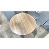 Image 2 : TURNSTONE NATURAL WOOD LOOK 30" ROUND HEIGHT ADJUSTABLE MOBILE MINI TABLE