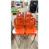 Image 1 : 6 RUSTIC RED CURVED BACK DESIGNER SIDE CHAIRS