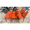Image 2 : 6 RUSTIC RED CURVED BACK DESIGNER SIDE CHAIRS