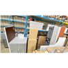 Image 1 : STEELCASE WHITE / GREY L-SHAPE RECEPTION DESK WITH ASSORTED PRIVACY PANELS & PARTS *DISMANTLED MAY