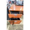 Image 2 : HEARTWOOD CHERRY WOOD LOOK 4 DRAWER DOUBLE PEDESTAL 17"W X 35 1/2"D X 29 1/2"H DESK