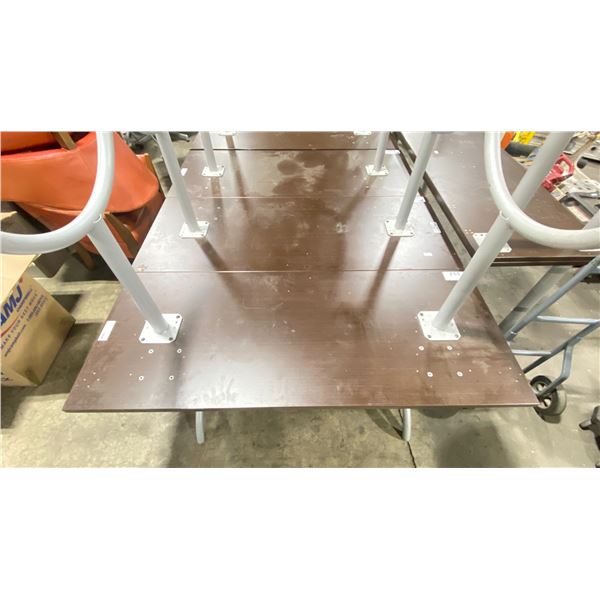 2 LACASSE DARK WOOD LOOK 59"W X 24"D X 26"H CLIENT DESKS *MUST TAKE BOTH*