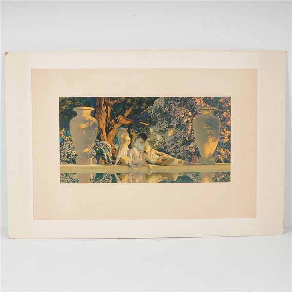 Maxfield Parrish (Aft.) Art Nouveau Chromolithograph on Paper, Daybreak