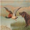 Image 2 : Antique Hunting Chromolithograph with Retriever and Mallard