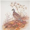Image 2 : 2pc Bird Prints, Eagle Owl and Signed Bobwhite by Anne Richardson