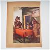 Image 5 : 2pc Vintage Nursery and Animal Prints, The Three Bears and Kitten with Rose