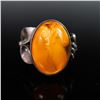 Image 1 : Butternut Amber Ring in 925 Sterling Silver Setting