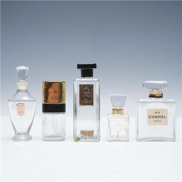 5pc Perfume Bottle Collection Featuring Chanel and Lanvin