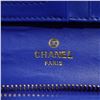 Image 4 : Chanel Camellia Embossed Blue Leather Wallet with Box & Pouch