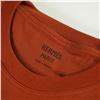 Image 4 : Hermes Embroidered Pocket Rust-Red T-Shirt