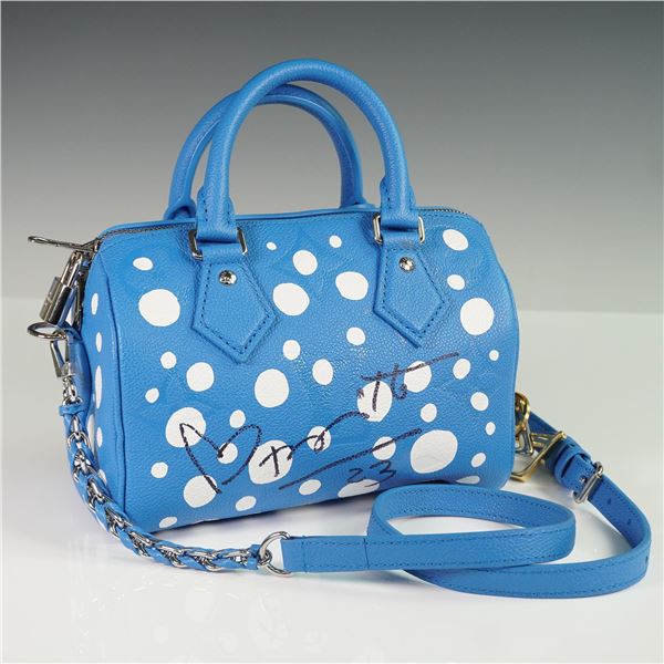 Louis Vuitton x Yayoi Kusama Blue Polka Dot Speedy Bandouliere 20 Handbag