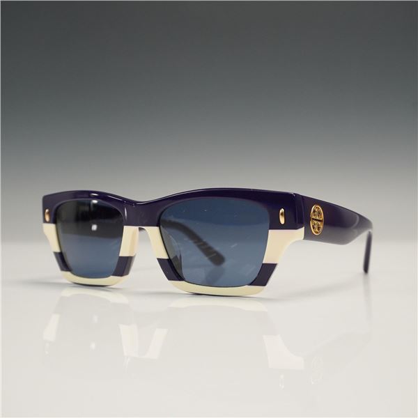 Tory Burch Miller Geometric Sunglasses, Navy and Cream
