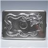 Image 1 : Chinese Silver Cigarette Case with Dragon Relief