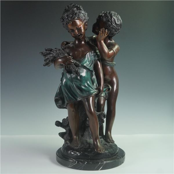 Bronze Sculpture in the Style of Auguste Moreau, The Secret