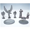 Image 4 : 2pc Waterford Crystal Domes with Pewter Nativity and Angel Figures