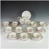 Image 2 : 25pc Royal Copenhagen Frijsenborg Porcelain Cup and Saucer Set with Creamer