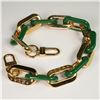 Image 1 : Louis Vuitton Bag Charm, Green and Gold Chain Link