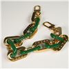 Image 3 : Louis Vuitton Bag Charm, Green and Gold Chain Link