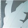 Image 4 : Signed Modernist Etched Glass Panel with Leaves Motif