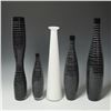 Image 1 : 5pc Contemporary Striped Glass Vases