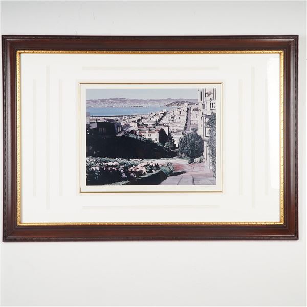 Limited Edition Color Print on Paper, Lombard Street, Signed