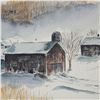 Image 5 : B. I. Shaw, Watercolor on Arches Paper, Winter Landscape, Signed