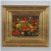 Image 1 : Impasto Oil on Canvas Painting in Gilt Frame, Poppies Field