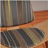 Image 6 : Hans Wegner Style Bentwood Shell Chair with Striped Upholstery