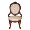 Image 1 : Victorian Balloon Back Tufted Armchair on Casters