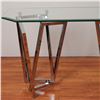 Image 2 : Lenox Chrome and Glass Console Table