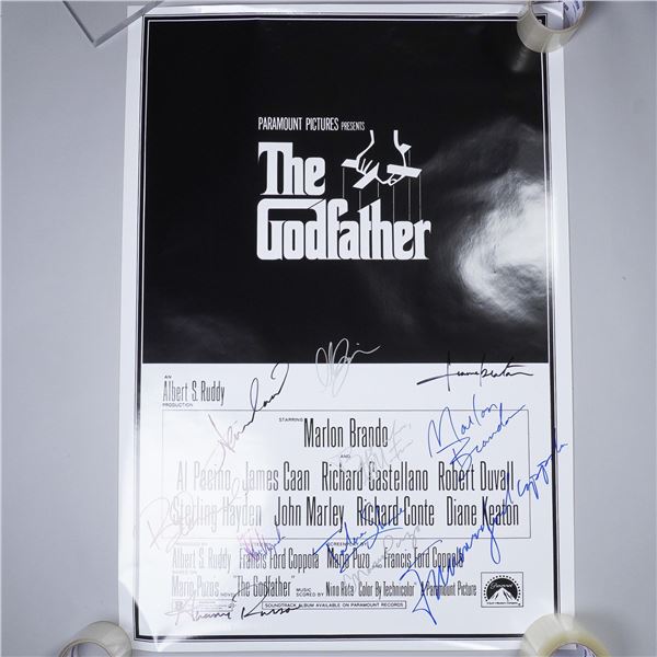 The Godfather Cast Signed Movie Poster
