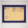 Image 1 : Yankee Stadium Blueprint Reproduction with Joe DiMaggio Signature