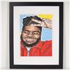 Image 1 : Amma Fordjour, Gouache on Paper, Portrait of Singer Khalid, Signed