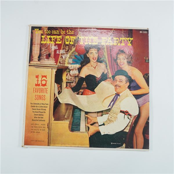 Walt Disney Production Vinyl Record,  You Too Can Be The Life Of The Party