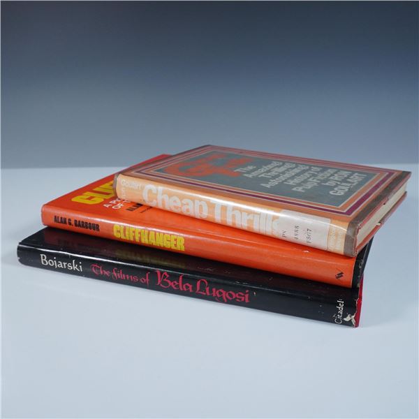 3pc Classic Film and Pulp Fiction Book Lot, Lugosi & Serials