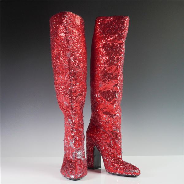 Louis Vuitton Sequin Donna High Boots, Size 41