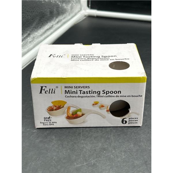 Felli Mini Servers Mini Tasting Spoon Set, 6 Pieces