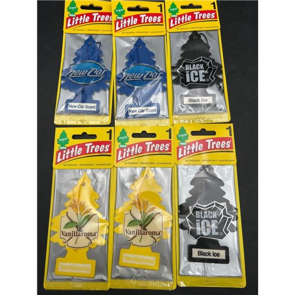 Lot of 6 Little Trees Air Fresheners in Various Scents