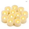 Image 1 : 12 PCS LED Flameless Flickering Tea Lights Votive Candle Battery Operated/Electric Flicker LED Teali