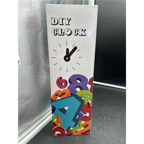 DIY Wall Clock Kit with Black Dial and Numerals