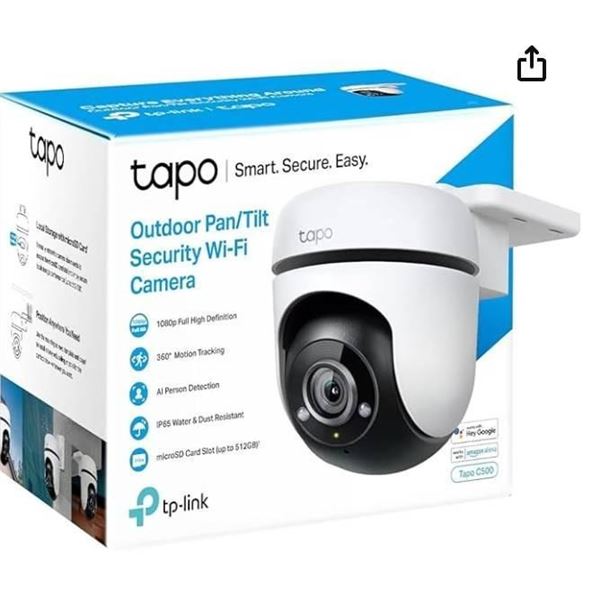 TP-Link Tapo C500 Outdoor Pan/Tilt Security Wi-Fi Camera with 360 Degree View