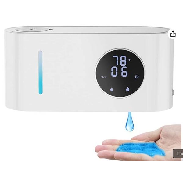 YIKHOM Automatic Soap Dispenser Wall-Mounted Touchless Hands-Free Motion Sensor Rechargeable White