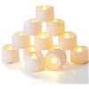 Image 1 : 24 Pack LED Timer Tealights Flameless Flickering Tea Lights Candles with Timer, Warm White Light