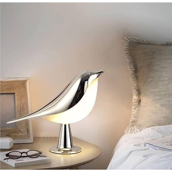 RUIOMII  Cute Bird Led Desk Lamp, 3 Way Dimmable Creative Bedside Lamp Aroma Lamps, Rechargeable Tou
