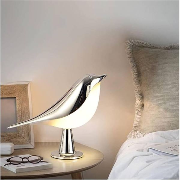 RUIOMII  Cute Bird Led Desk Lamp, 3 Way Dimmable Creative Bedside Lamp Aroma Lamps, Rechargeable Tou