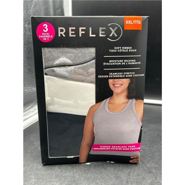 Reflex 3-Pack Ribbed Seamless Tank Tops XXL