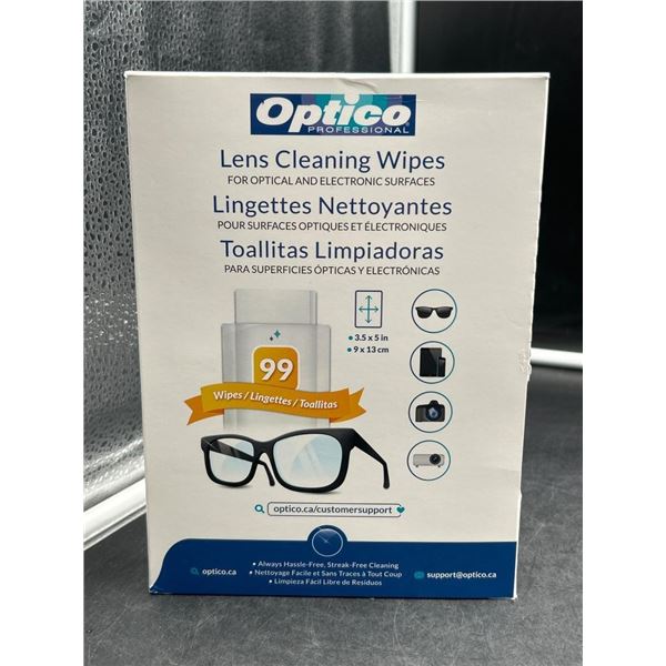 Optico Professional Lens Cleaning Wipes for Optical and Electronic Surfaces